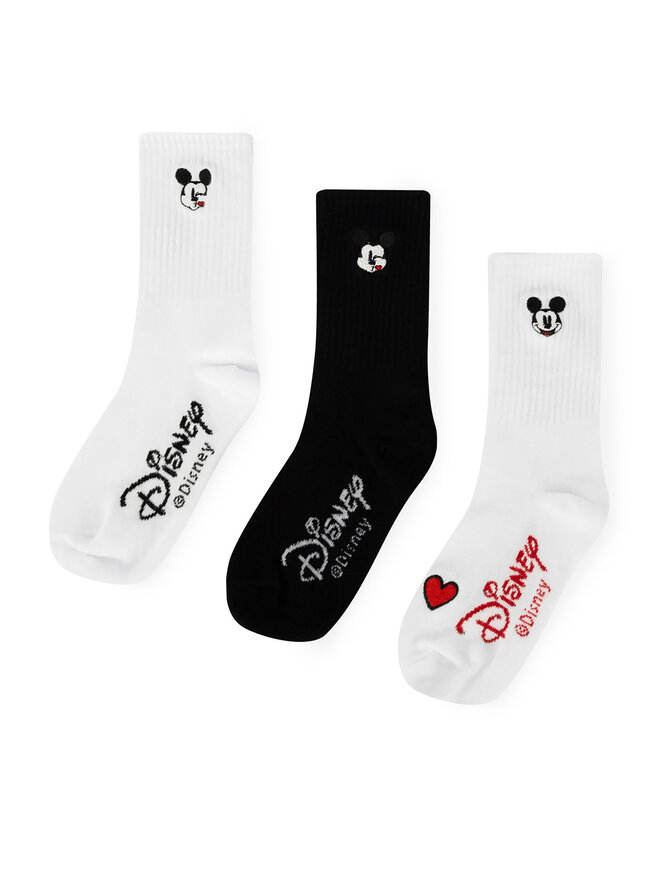 Mickey&Friends Σετ ψηλές κάλτσες παιδικές 2 τεμαχίων Mickey&Friends ACCCS-SS24-338DSTC Μαύρο