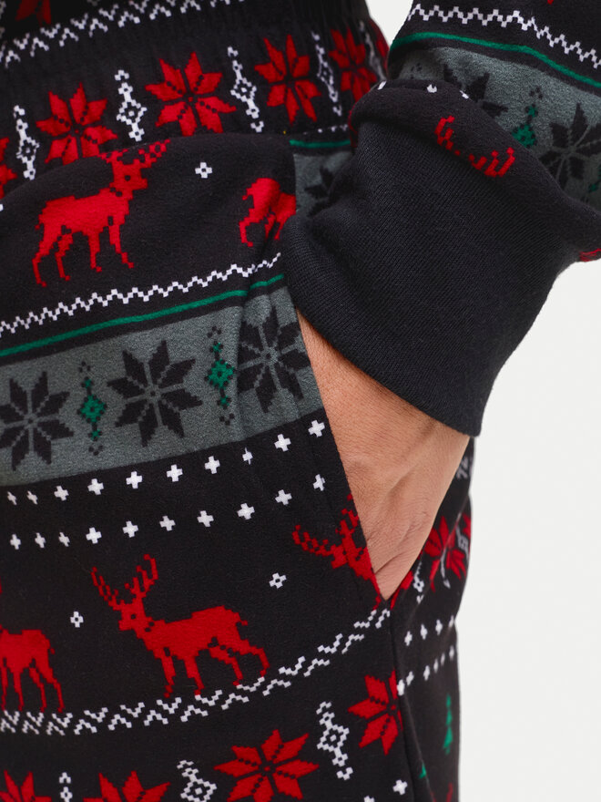 Jack & Jones Jack & Jones Pižama Tristan 12285375 Juoda Loose Fit