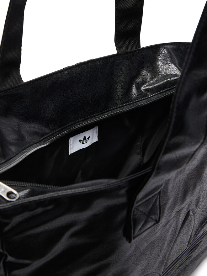 adidas Handtasche adidas Shopper Metallic Pu Bag KR1565 Schwarz