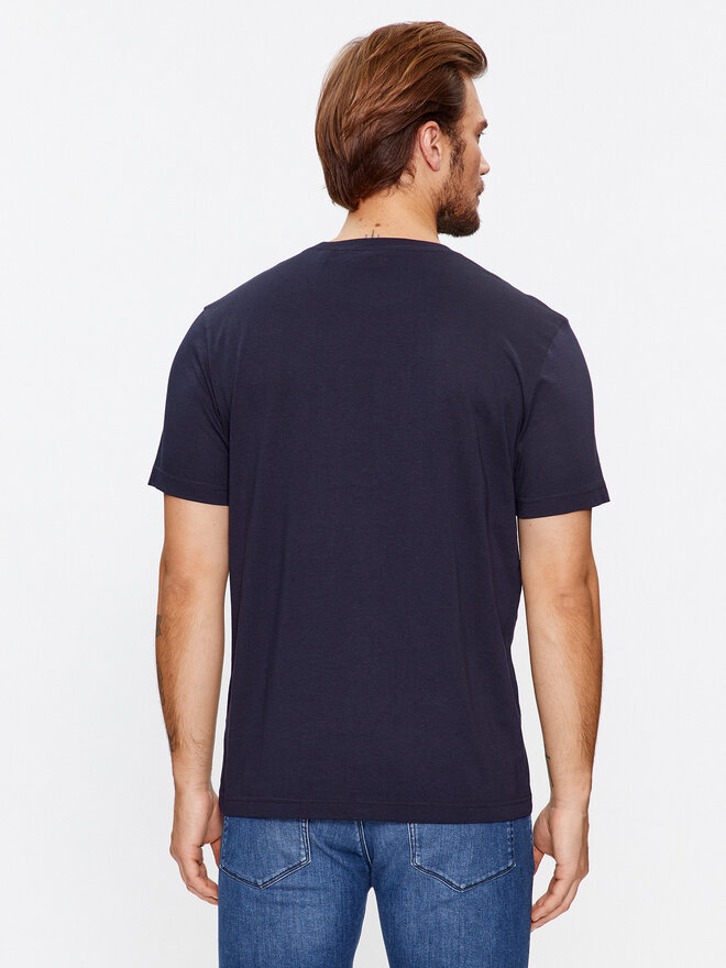 Gant Gant Póló Reg Archive Shield Emb Ss 2067004 Sötétkék Regular Fit