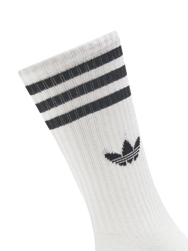 adidas Zestaw 3 par wysokich skarpet unisex adidas Solid Crew IJ0734 Biały