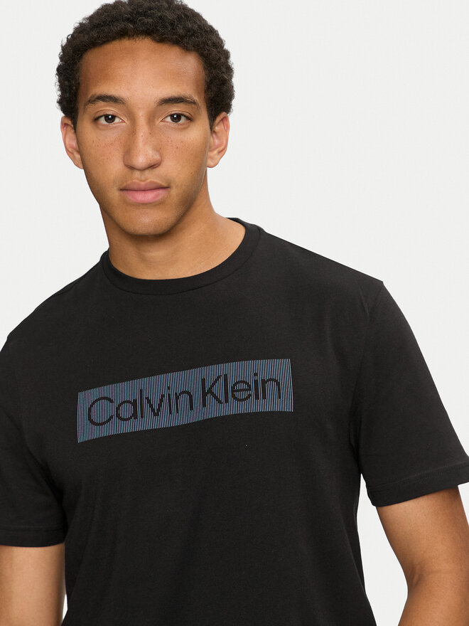 Calvin Klein Calvin Klein T-Shirt Striped Logo K10K113590 Μαύρο Regular Fit