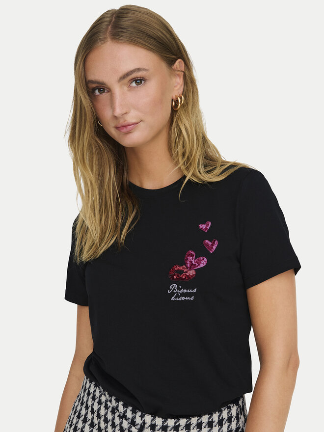 ONLY ONLY Marškinėliai Kita 15332698 Juoda Regular Fit