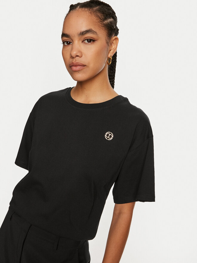 TWINSET TWINSET Camiseta 242TP2521 Negro Loose Fit