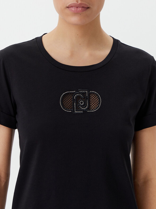 Liu Jo Sport Liu Jo Sport Camiseta TA5180 JS923 Negro Regular Fit