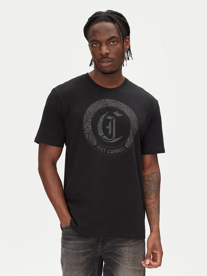 Just Cavalli Just Cavalli Camiseta 78OAHE22 Negro Regular Fit