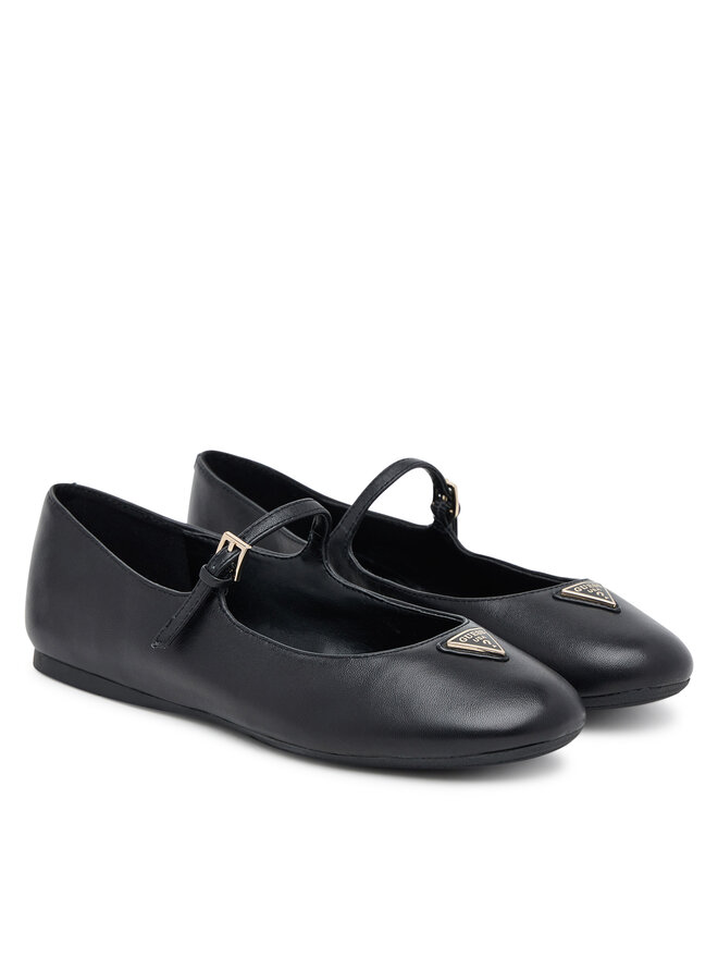 Guess Baleriny Guess FLTKLD LEA02 Czarny