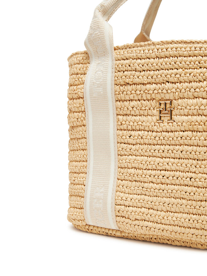 Tommy Hilfiger Bolso Tommy Hilfiger Th Spring Logo Mini Tote AW0AW17199 Beis