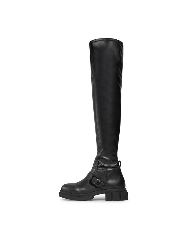 Tommy Hilfiger Muszkieterki Tommy Hilfiger Stretch Monochromatic Longboot FW0FW07611 Czarny