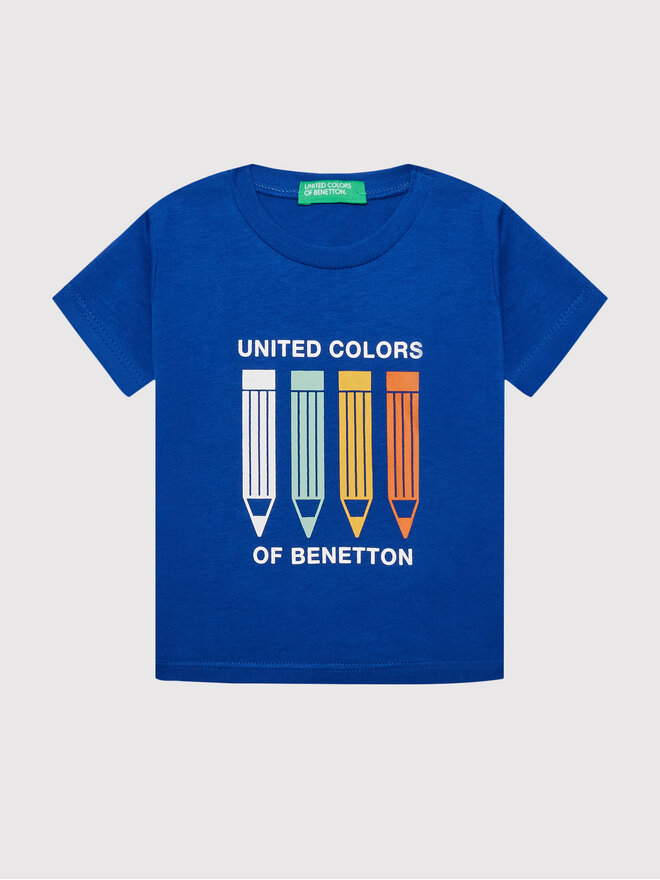 United Colors Of Benetton United Colors Of Benetton Marškinėliai 3I1XG102N Mėlyna Regular Fit