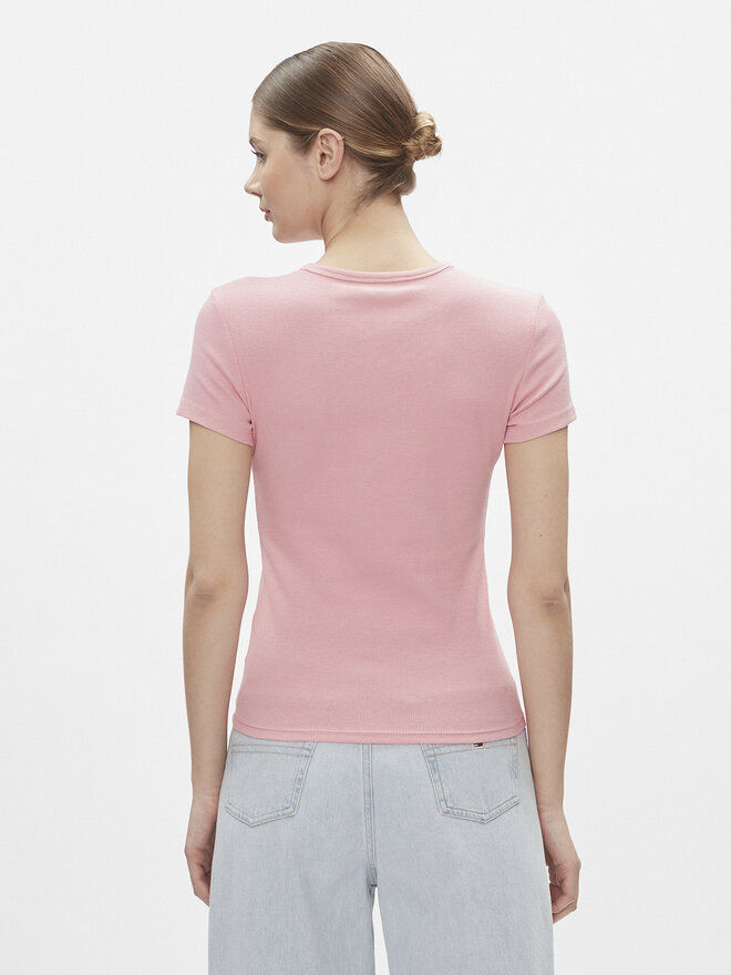 Tommy Jeans Tommy Jeans Marškinėliai Essential DW0DW17383 Rožinė Slim Fit