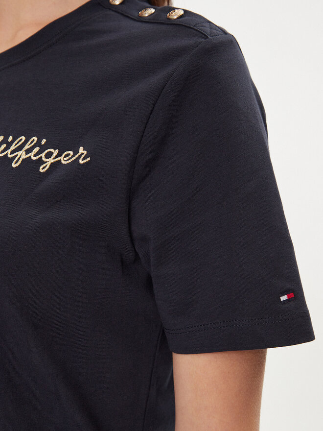 Tommy Hilfiger Tommy Hilfiger Póló Gold Button WW0WW41211 Sötétkék Regular Fit