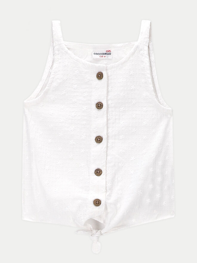 Coccodrillo Coccodrillo Top WC4140501HGK Blanco Regular Fit