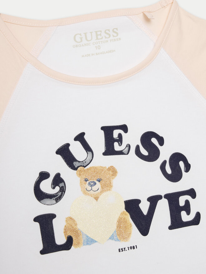 Guess Guess Τοπ J5GI12 K6YW4 Λευκό Regular Fit