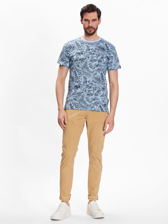 INDICODE INDICODE T-Shirt Palme 40-935 Μπλε Regular Fit