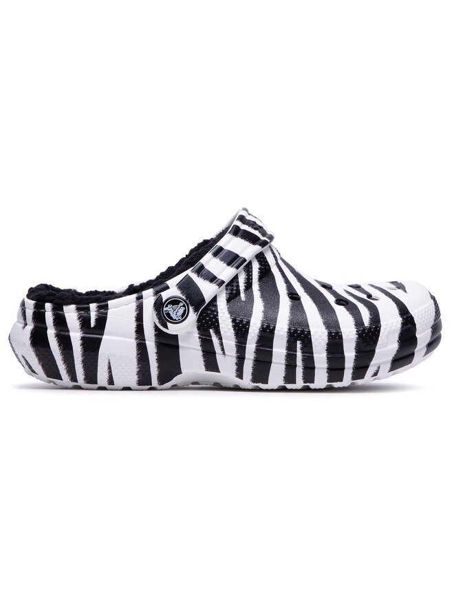 Crocs Шльопанці Crocs Classic Lined Animal Print Clg 206559 Білий