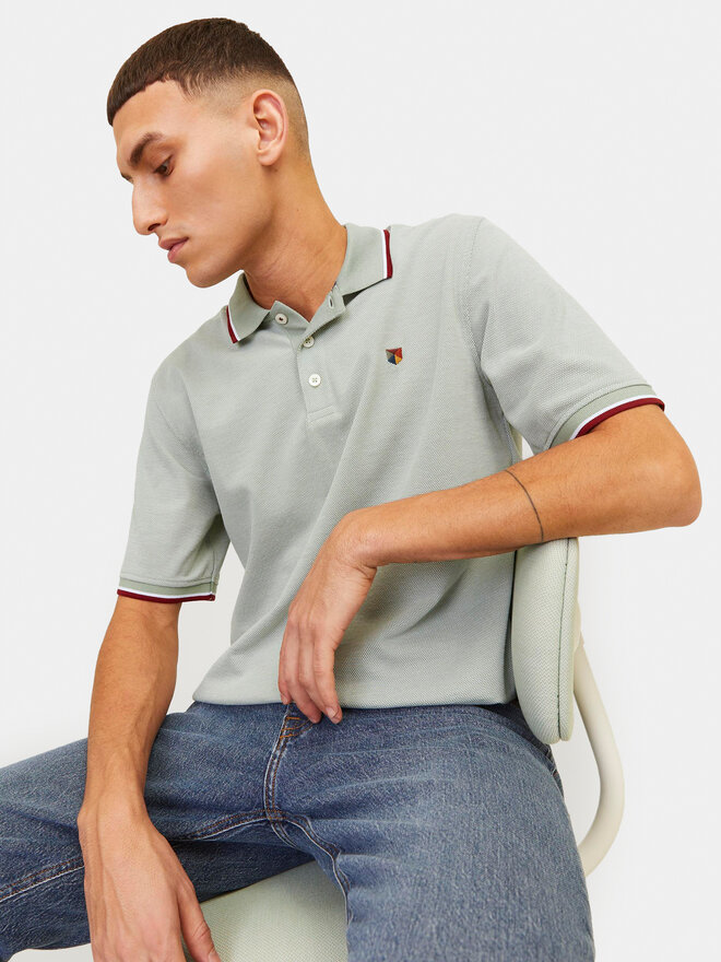 Jack&Jones Jack&Jones Poloshirt Bluwin 12169064 Grau Regular Fit