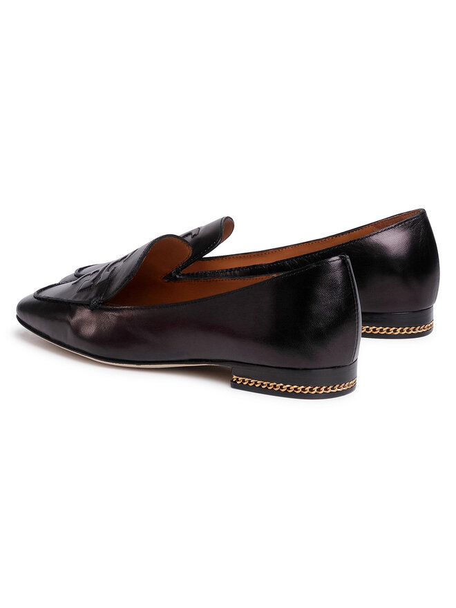 Tory Burch Лоуфъри Tory Burch Ruby 15Mm Loafer-Goat Leather 74084 Черен