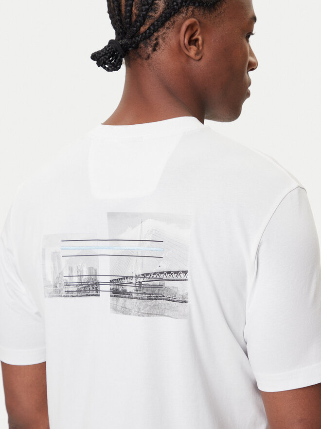 BOSS BOSS Camiseta Photoprint 50545869 Blanco Relaxed Fit