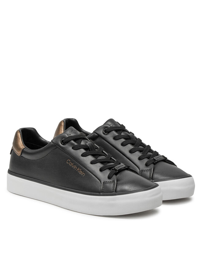 Calvin Klein Αθλητικά Calvin Klein Vulc Lace Up Saff Fox W/Met Bt HW0HW02104 Μαύρο