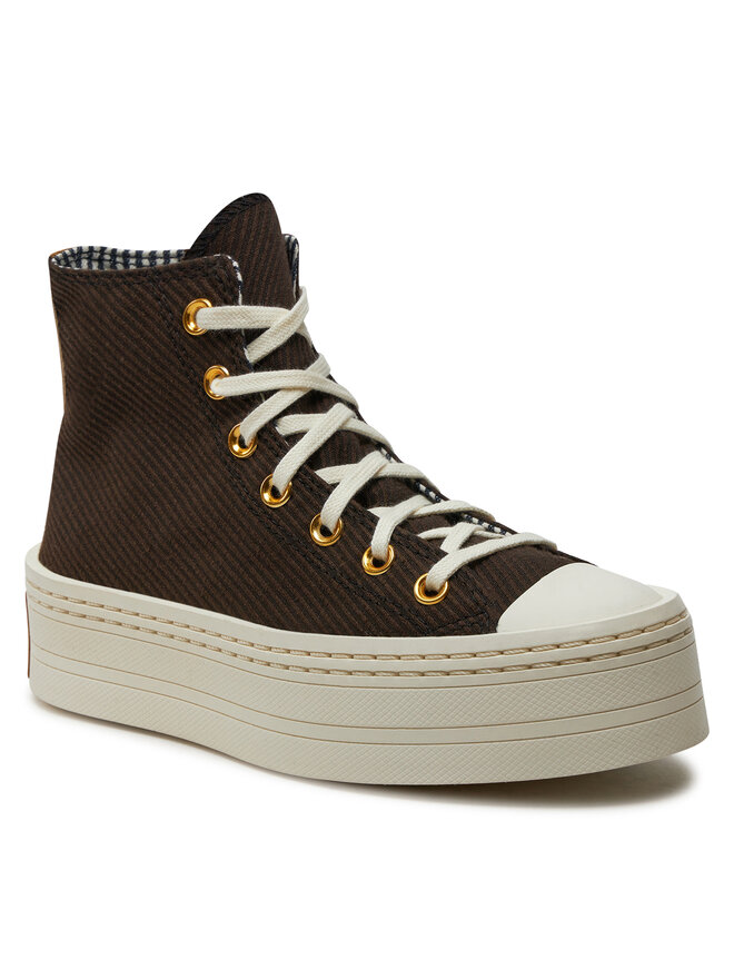 Sneakers Converse Chuck Taylor All Star Modern Lift Platform Corduroy A07203C Marron chaussures