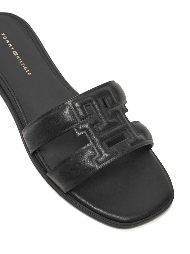 Tommy Hilfiger Pantoletten Tommy Hilfiger Th Logo Strap Mule FW0FW08671 Schwarz