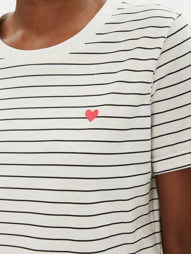 Fransa Fransa Camiseta 20615521 Blanco Regular Fit