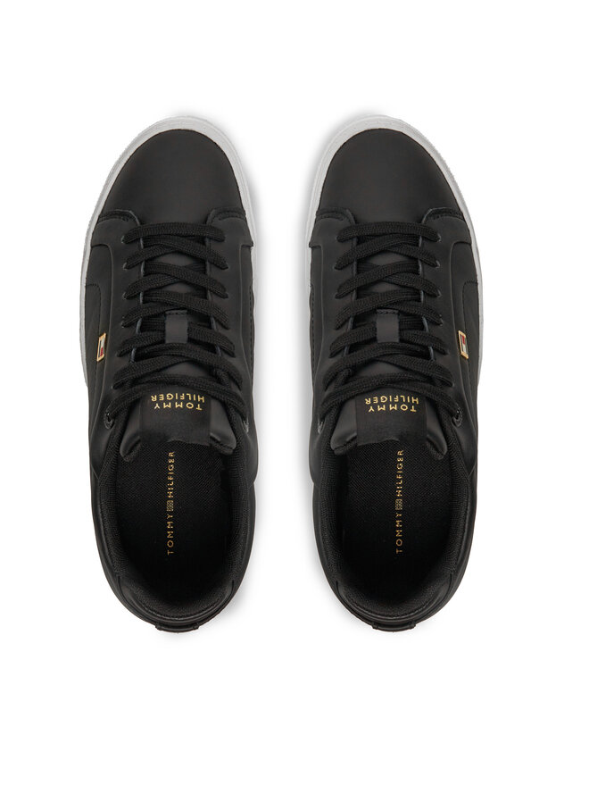 Tommy Hilfiger Sneakersy Tommy Hilfiger Icon Court Sneaker Flag FW0FW08327 Czarny