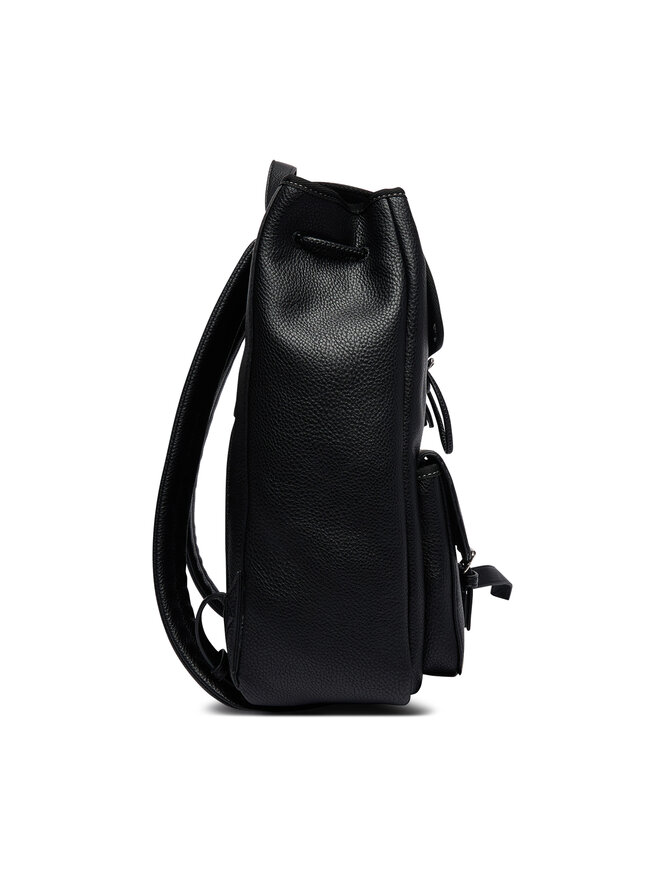 Calvin Klein Rucksack Calvin Klein Bold Pebble Flap Backpack LV04D3565G Schwarz