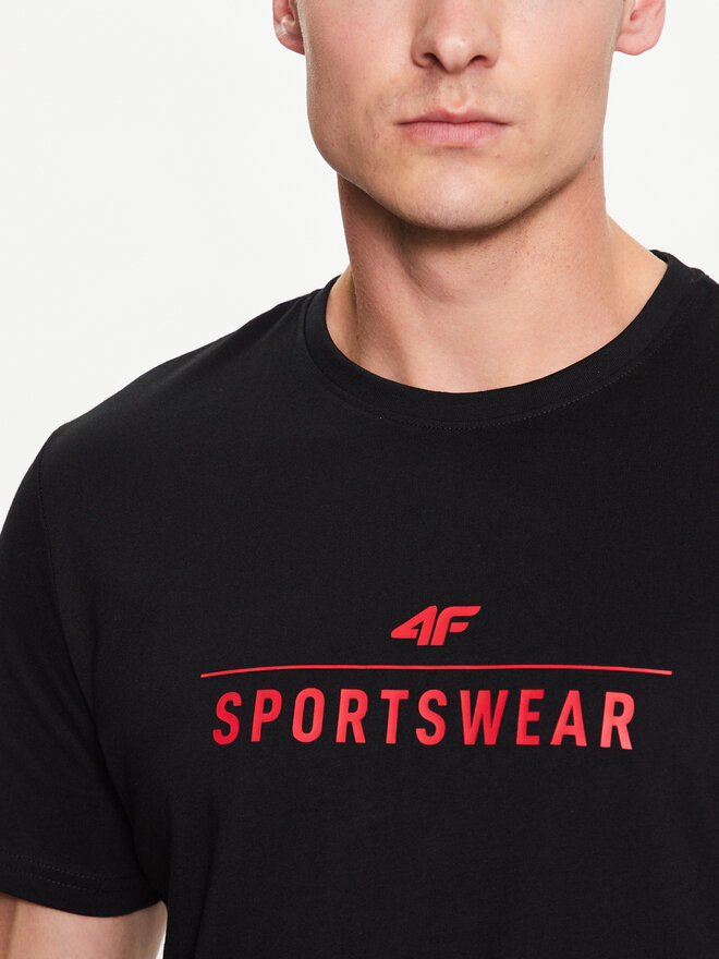 4F 4F Camiseta 4FSS23TTSHM539 Negro Regular Fit