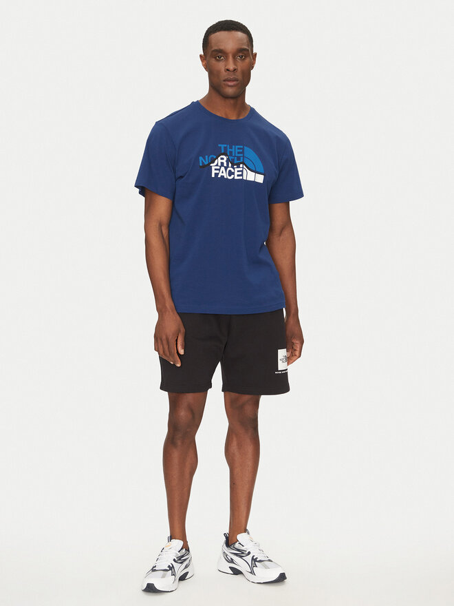 The North Face The North Face Marškinėliai Mountain Line NF0A87NT Mėlyna Regular Fit