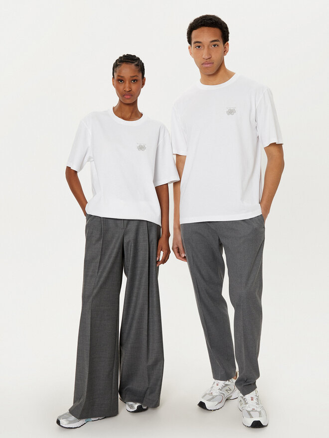 Filling Pieces Filling Pieces Camiseta Unisex Embroidered Knot 7449986 Blanco Regular Fit