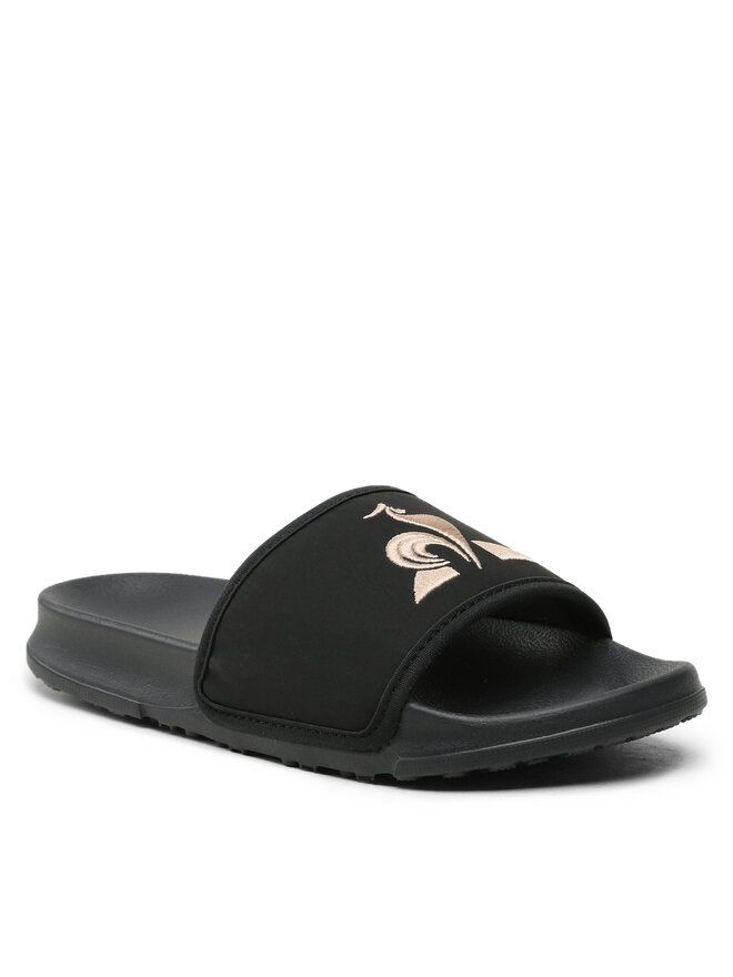 Mules sandales de bain Le Coq Sportif Slide Binding Metallic 2310323 Noir chaussures