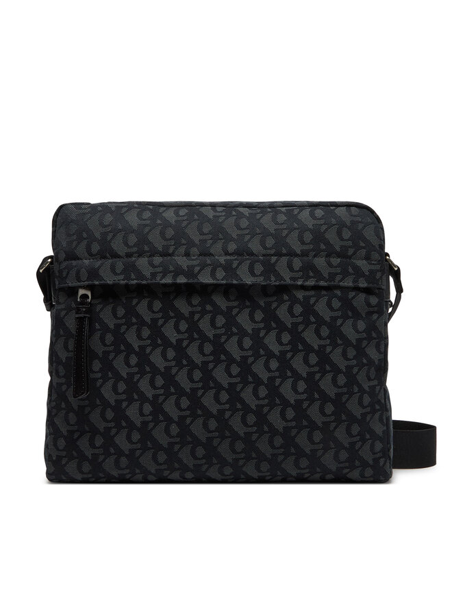 Calvin Klein Jeans Crossover torbica Calvin Klein Jeans Unstructured Monogram Flight Bag LV04G3097G Crna