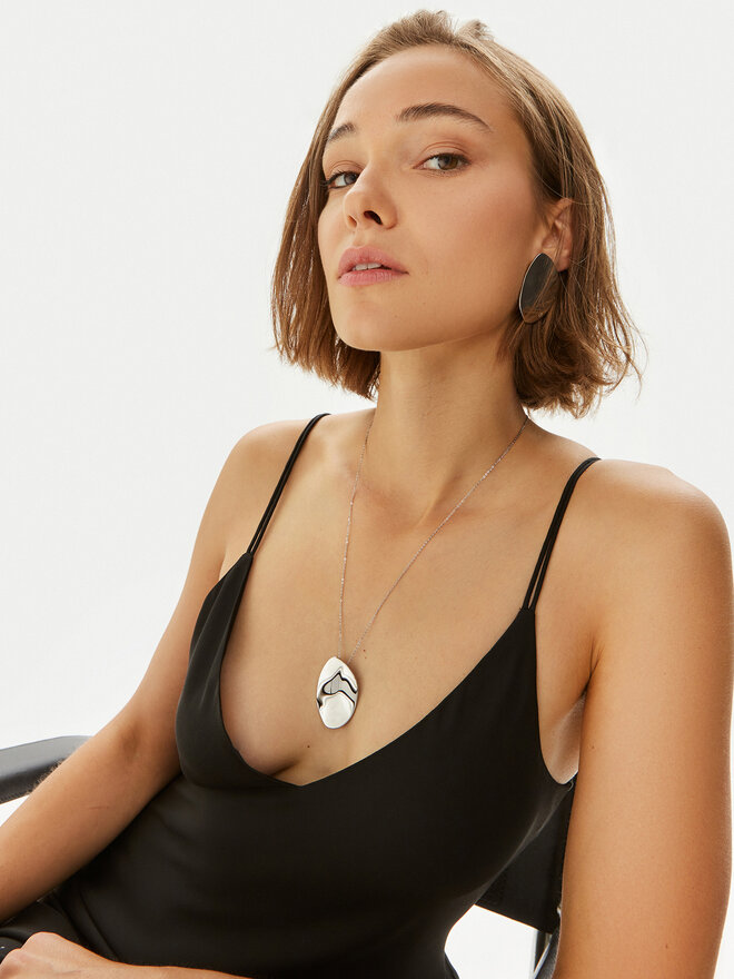 Calvin Klein Naszyjnik Calvin Klein 35000618 Srebrny