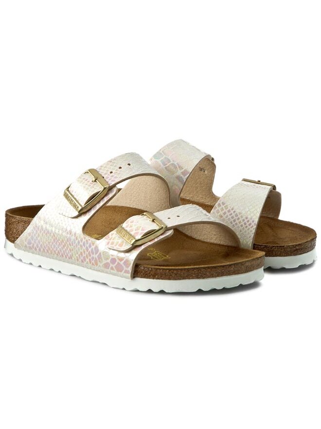 Birkenstock Шльопанці Birkenstock Arizona 0057623 Shiny Snake Cream