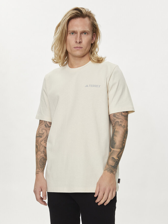 adidas adidas Marškinėliai Graphic IS0287 Écru Regular Fit