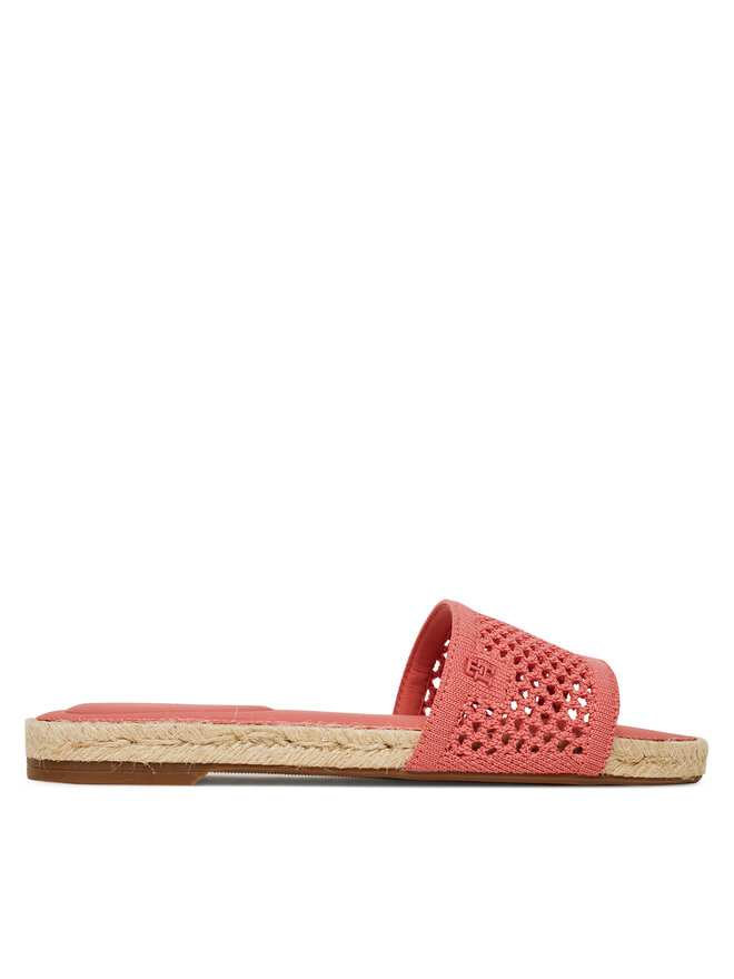 Tommy Hilfiger Espadrilles Tommy Hilfiger Knit Mesh Espadrille Flat Sandal FW0FW08744 Koraļļu