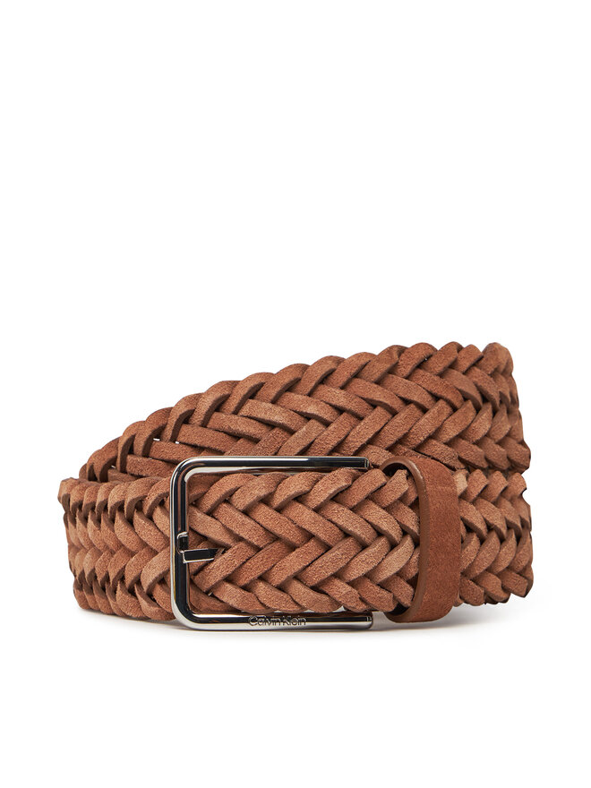 Calvin Klein Moški pas Calvin Klein Warmth Braided Suede 35Mm K50K512841 Rjava