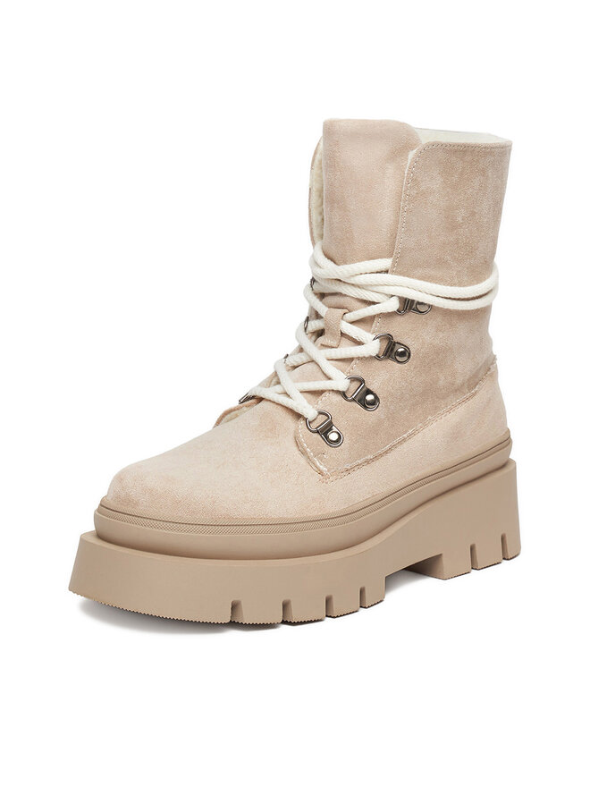 DeeZee Botines planos DeeZee 60063-5 Beis