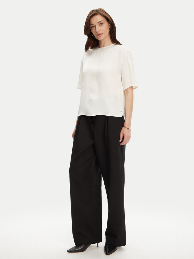 Tommy Hilfiger Tommy Hilfiger Majica WW0WW45900 Écru Relaxed Fit