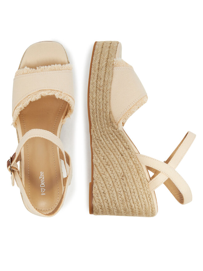 DeeZee Espadryle DeeZee E0822-4A Beżowy