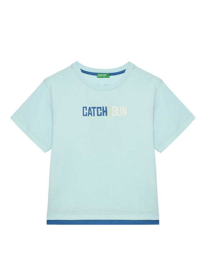 United Colors Of Benetton United Colors Of Benetton Marškinėliai 3SLUG10JF Mėlyna Regular Fit