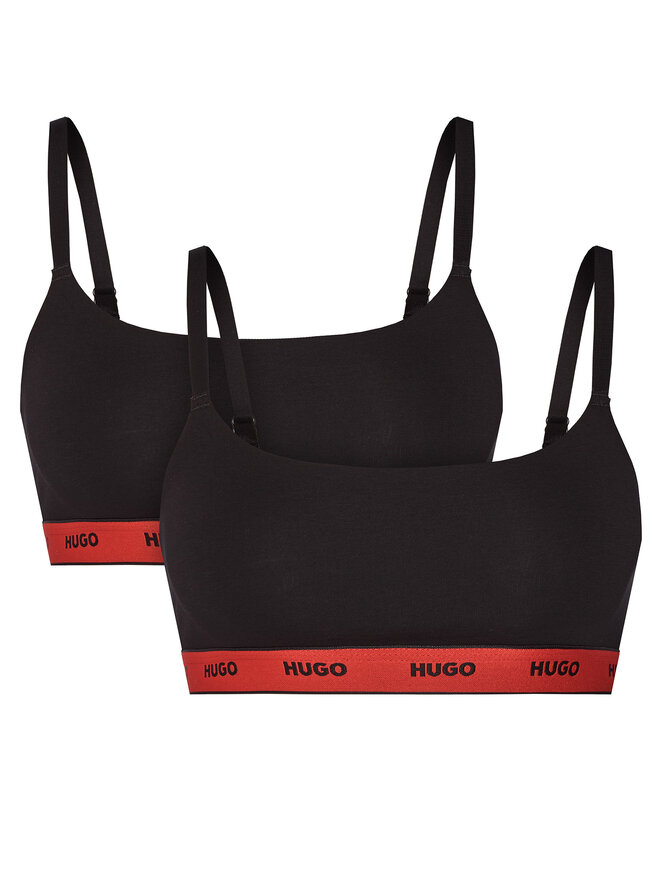 HUGO HUGO Pack de 2 sujetadores tipo top Twin 50545691 Negro