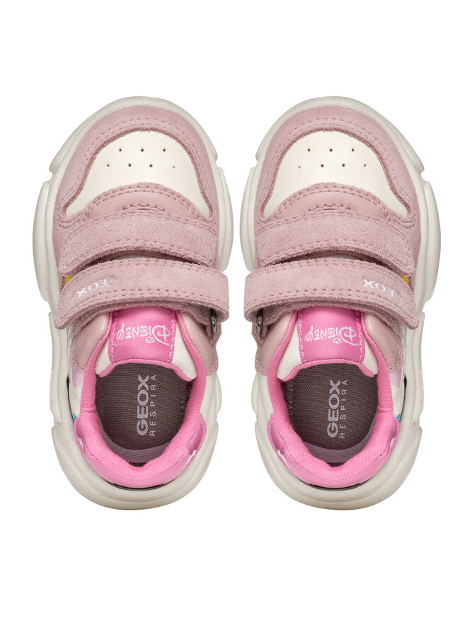 Geox Babyschoenen Meisjes Schoenen CIUFCIUF BÉBÉ: Sneakers à Scratch - Rose Clair/Bleu Eau Girls High Tops Geox Babysneakers Voor Meisjes