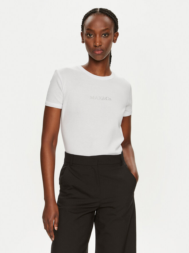 MAX&Co. MAX&Co. Camiseta Logotee 2428976014200 Blanco Regular Fit