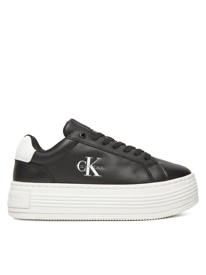 Calvin Klein Jeans Sportcipők Calvin Klein Jeans Bold Flatf Low Lace Lth YW0YW01878 Fekete