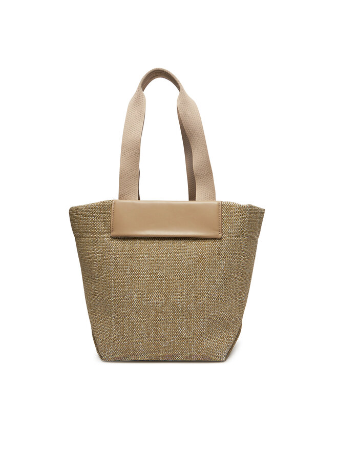 Calvin Klein Ročna torba Calvin Klein Ck Raffia Medium Shopper K60K613174 Rjava