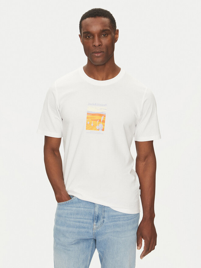 Jack&Jones Jack&Jones Marškinėliai Split Graphic 12273000 Balta Regular Fit