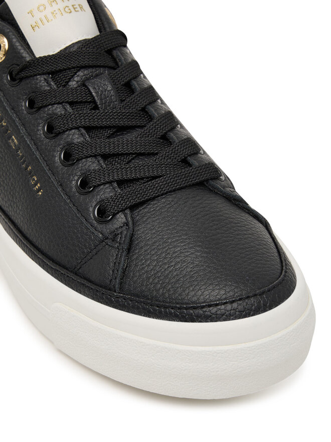 Tommy Hilfiger Sneakers Tommy Hilfiger Th Foxing Platform Leather FW0FW09018 Schwarz